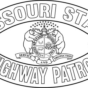 Missouri State Highway Patrol patch patch, vectorbestand, Vector, svg, lasergravure, vezel, laser, gravure, gesneden bestand, contouren, kunstlijn