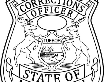Michigan Corrections Officer Badge Vector File (SVG)