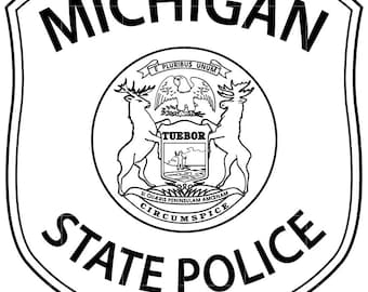 Michigan State Police Badge SVG, Vector Emblem (Digital Download)