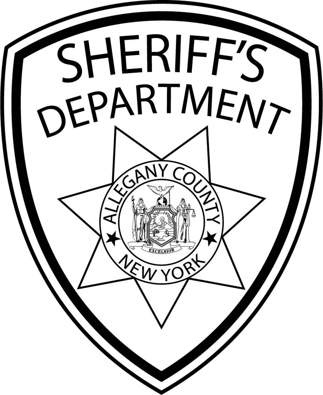 保安官 アレガニー郡保安官法執行機関ベクター、SVG、ファイル、レーザー彫刻