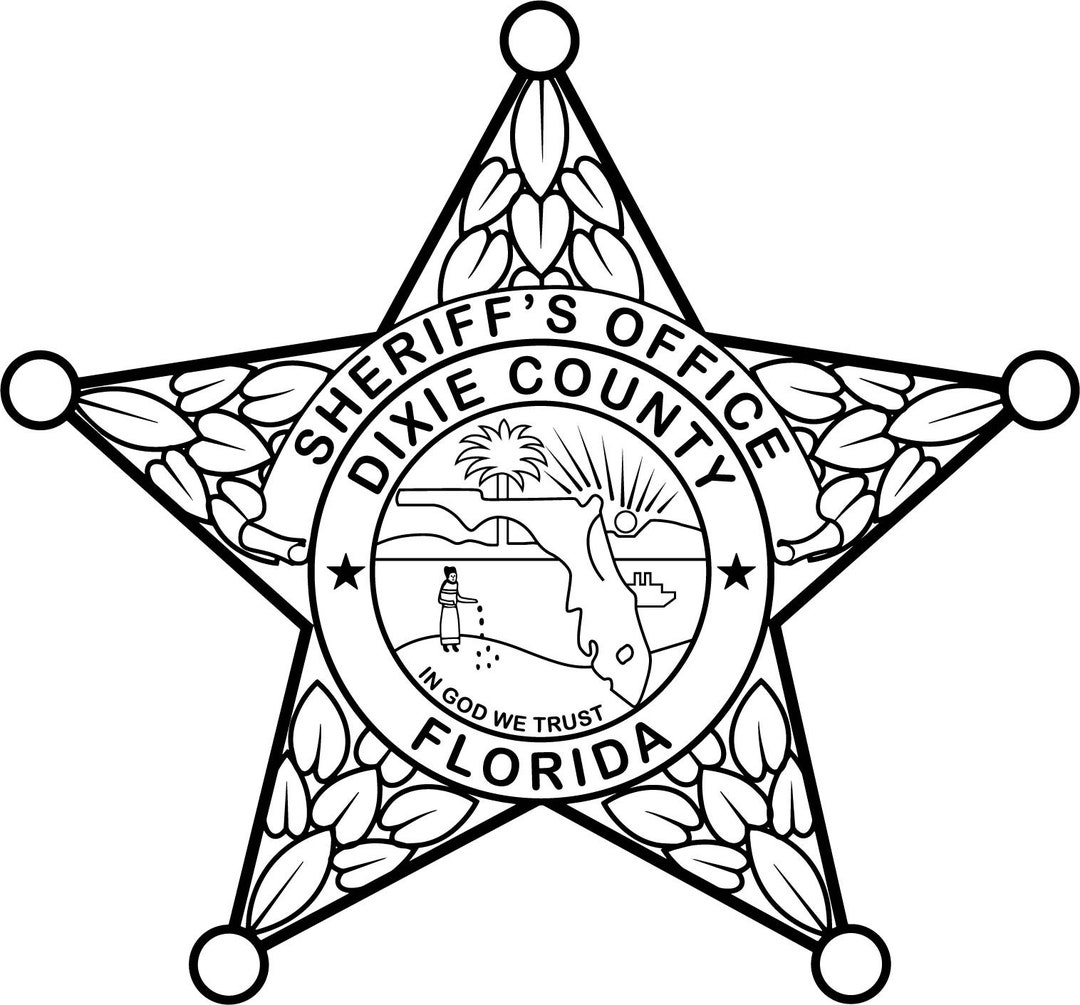Florida Sheriff Badge, Dixie County, Vector SVG, Laser Cut File - Etsy