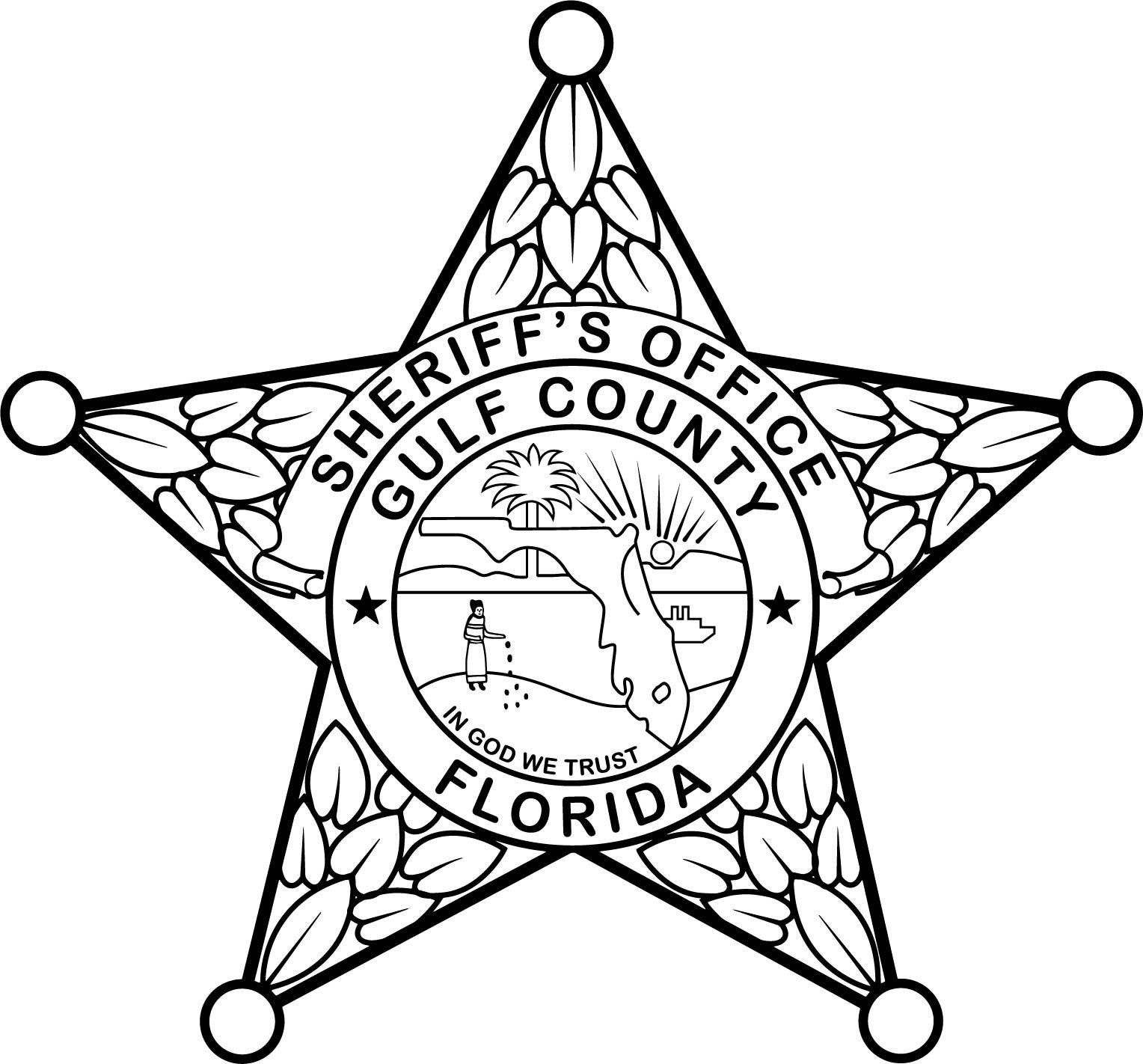 Florida Sheriff Badge, Gulf County, Vector File (SVG, Laser) - Etsy UK