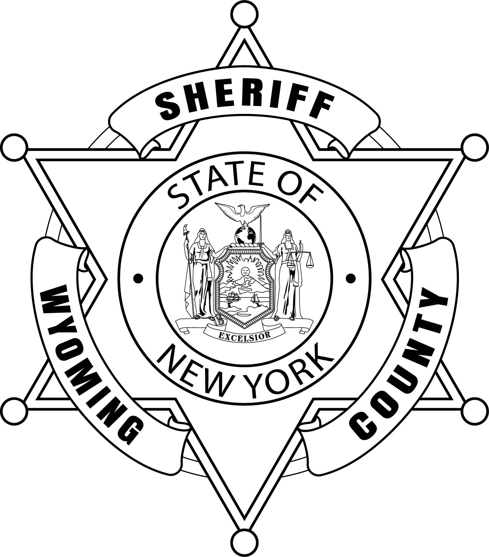 Wyoming Sheriff Badge Vector Line Art File (SVG) - Etsy