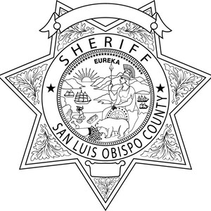 Insigne de shérif de Californie San Luis Obispo County Vector File Patch, dessin au trait, svg, gravure laser, fibre, fichier coupé, contours, fichier découpé au laser