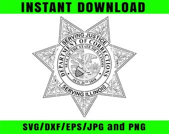 Illinois Dept of Corrections Badge Vector, Logo, Patch (svg, dxf, eps, png, jpg)