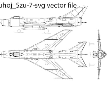 Szuhoj Szu-7 Fighter Jet SVG, Laser Cut File