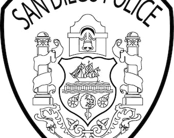 San Diego Police Patch Vector File, Laser Cut SVG
