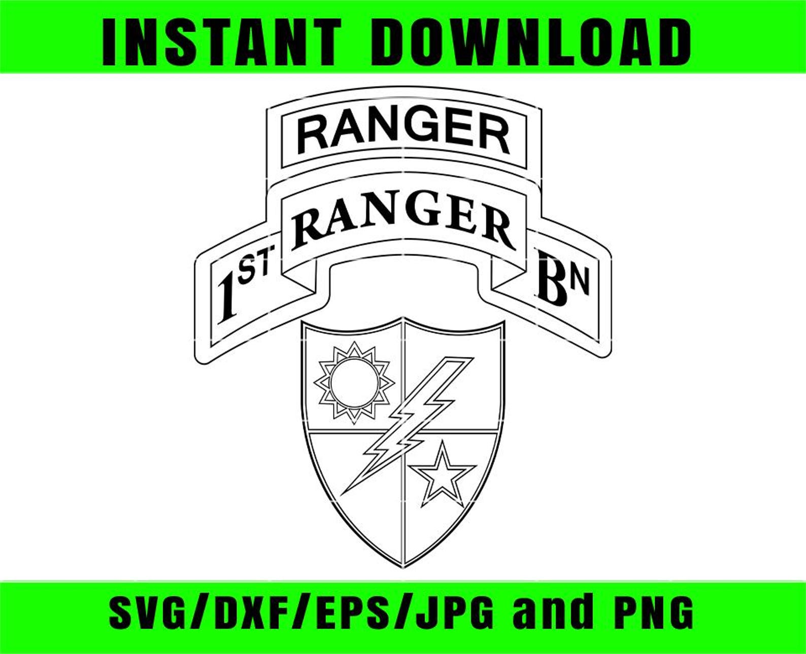 1st Ranger Bn Insignia Vector Logo (svg, Dxf, Eps, Png, Jpg) (digital ...