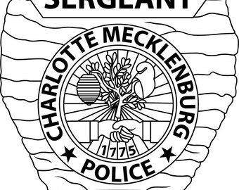 Charlotte Mecklenburg Sergeant Police Patch Vector File (SVG)