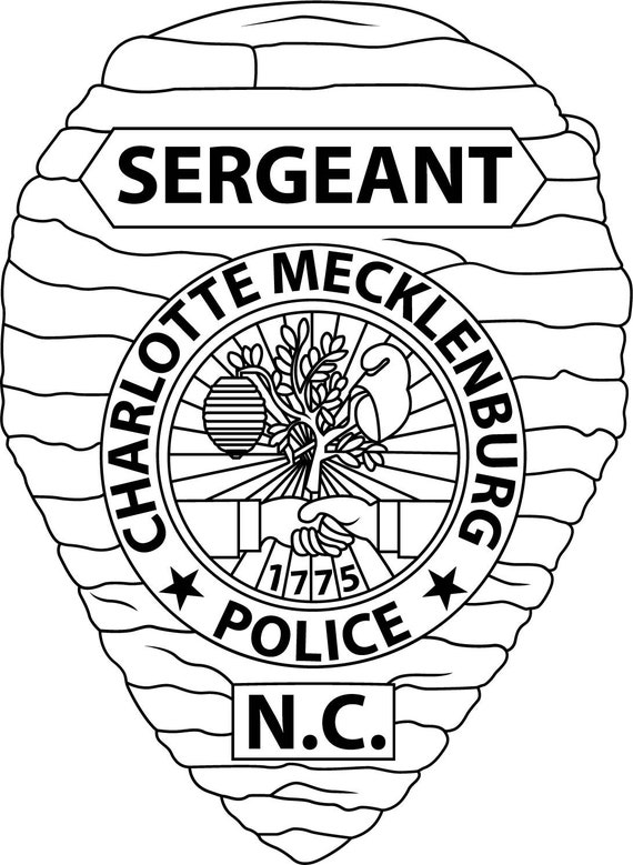 Charlotte Mecklenburg Sergeant Police Patch Vector File (SVG) - Etsy