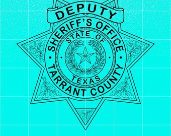 Tarrant County Sheriff Deputy Office TX Vector (Digital File)