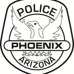 Phoenix politie Sheriff badge vector SVG Sheriff Dept ster Sheriff CNC laser gesneden, CNC router bestand, lasergravure bestand SVG, DXF, JPG