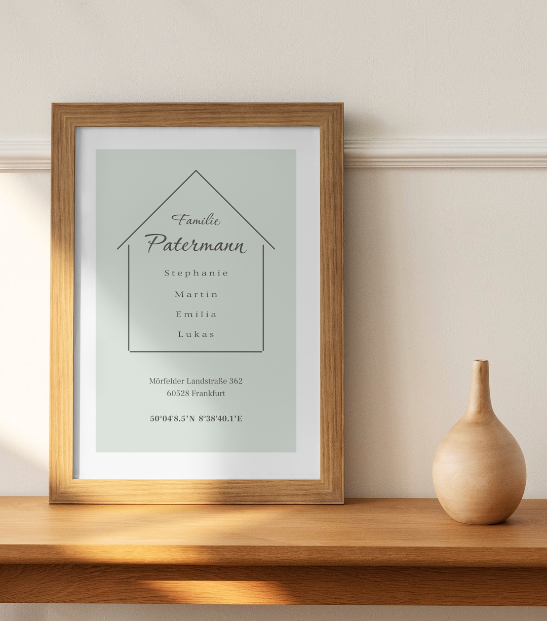 Personalized Family Poster Moving-in Gift Present for Families ...