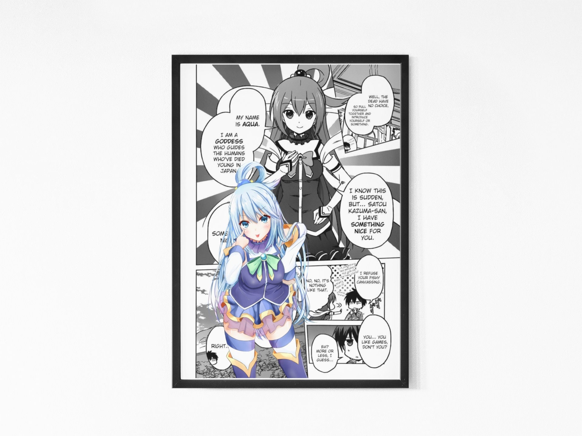 Kazuma Konosuba Anime' Poster, picture, metal print, paint by The Artz