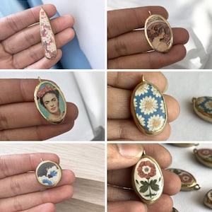 Pack of 15 - Assorted Mix of Cold Porcelain Charms Pendants (Without Chain)