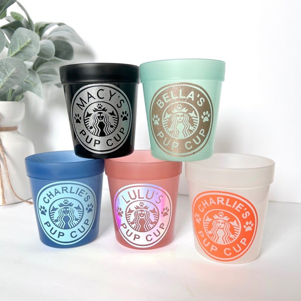 Starpups Reusable Pup Cup - 8 oz Starpups Puppucino - Custom Pup Cup