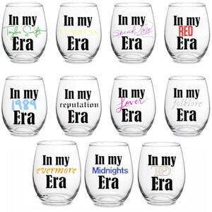 T Swift Wine Glass - Eras Wine Glass- Swiftie Wine Glass- Swiftie Gifts