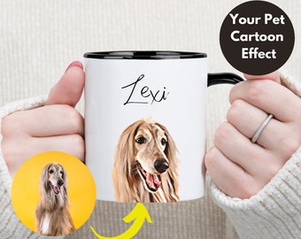 Custom Ceramic 11oz Pet Mug - Dog Coffee Cup - Personalized Pet Mugs -Gift Idea For Dog Lover- Dog Mom Personalized Pet Mug -Dog Dad