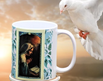 Mary Madonna with Nurses Prayer Coffee Mug Catholic Gifts