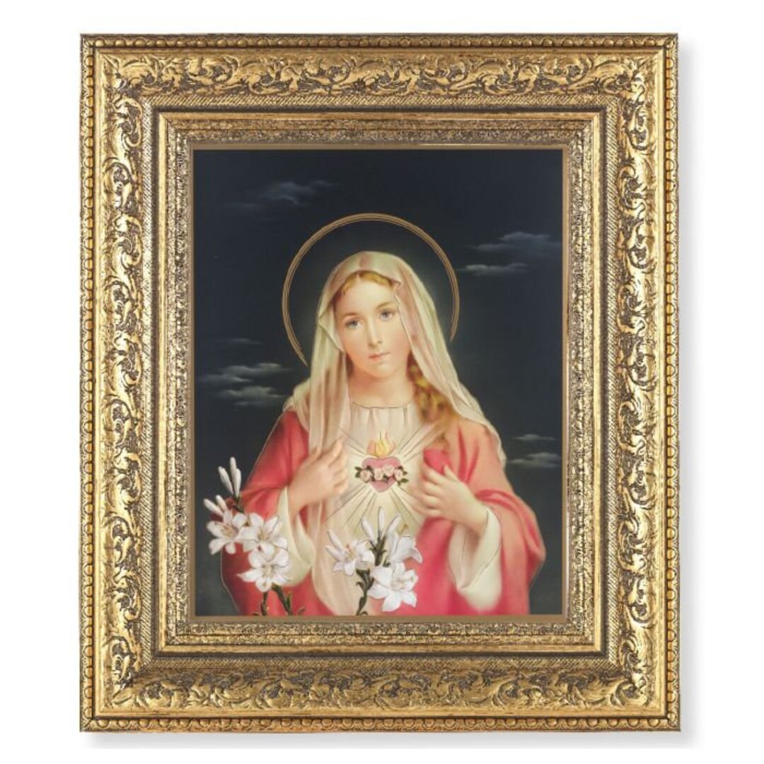 Immaculate Heart of Mary Print With 12 1/2 X 14 - Etsy