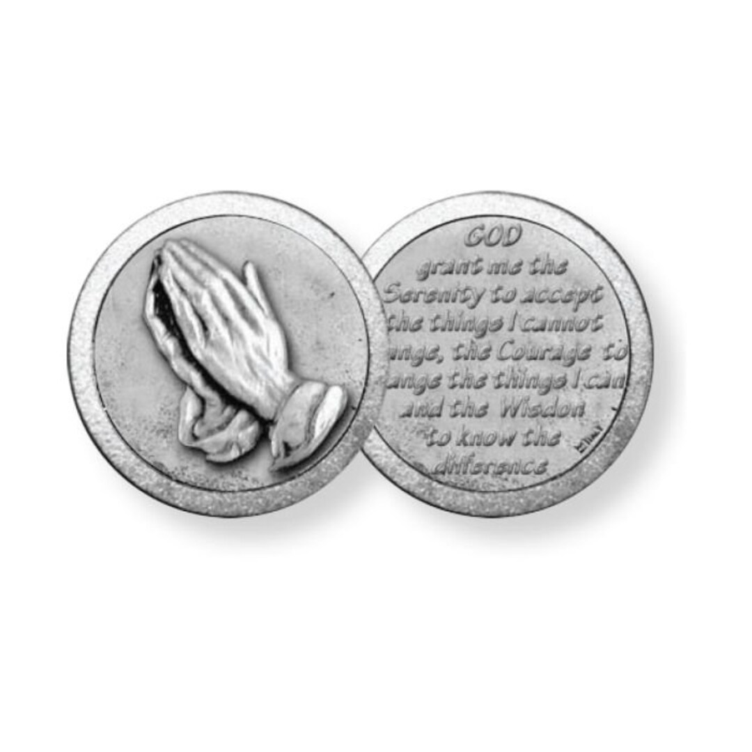 Jesus Serenity Prayer With Praying Hands Pocket Coin Set of 10 - Etsy