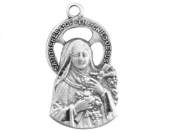 Saint Therese of Lisieux  Sterling Silver Medal Catholic Gifts