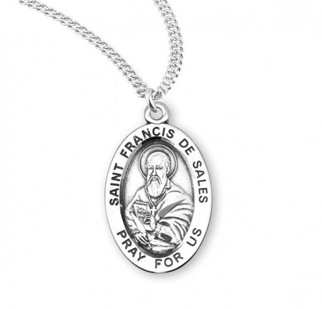 Patron Saint Francis Xavier Oval Sterling Silver Medal Catholic Gifts ...