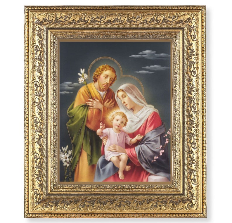 The Holy Family Print With 12 1/2 X 14 1/2 Ornate Etsy