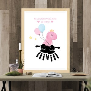 My Love For You Will Never Go Extinct DIY Valentine Card Baby Footprint Crafts Dinosaur DIY Card Baby Kids Handprint Hand Foot Printable