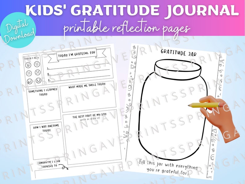 Printable Gratitude Journal Kids Classroom Gratitude Journal - Etsy