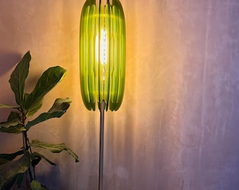 Avocado Cactus Lampshade: Green Acrylic Mid Century Modern Lighting