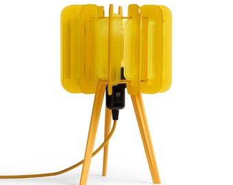 Lemon Yellow Table Lamp | Mini Poppy - Fleur D'Light | Bedside Light | MCM | Designer Mood Light