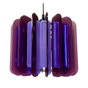 Plum and violet - Opium Poppy pendant lamp shade  | Mid Century Modern | Maximalist | MCM | purple | Retro | Modern | Fleur D'Light