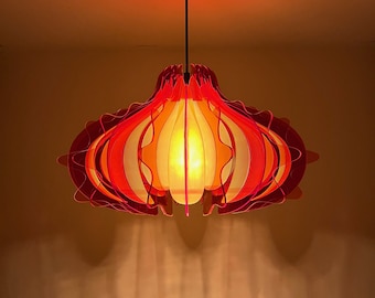 Handmade Prickly Pear Lampshade: 70s Verner Panton Style Pendant Light