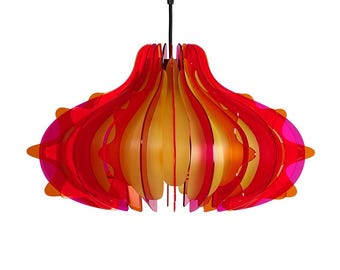 Handmade Prickly Pear Lampshade: 70s Verner Panton Style Pendant Light