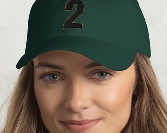 Embroidered Jersey Number Dad Hat: Personalized Baseball Cap
