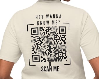 Funny QR Code Unisex T-Shirt: Scan Me, Dating Proposal Tee
