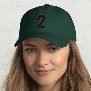 Embroidered Jersey Number Dad Hat: Personalized Baseball Cap