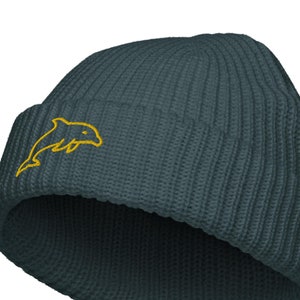 Cozy Embroidered Fish Fisherman Beanie Hat, Fisherman Gift for All Seasons