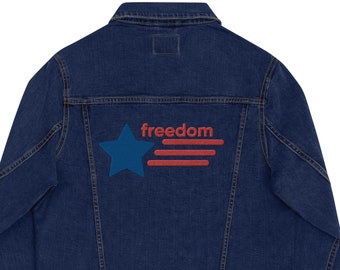 Custom Embroidered denim Jean jacket gift man USA Flag design,Man black jeans jacket,Embroidered denim jacket oak,Denim jacket