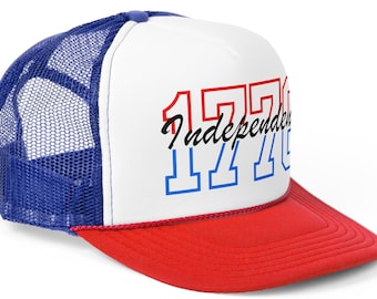 1776 Unabhängigkeit Trucker Hat, Retro Gewaschener Vaterländischer Sonnenhut
