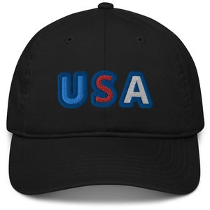 Sombrero de carta bordado de EE. UU., Regalo para sombrero de papá, Regalo de mamá para cumpleaños, Sombrero de votación, Regalo de sombrero de pareja para el verano