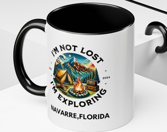 2026 Personalized Camping and Hiking Mug, I'm Not Lost Accent Coffee Mug