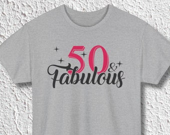 benutzerdefinierte 50 und fabelhaftes Geburtstagst-shirt für 50