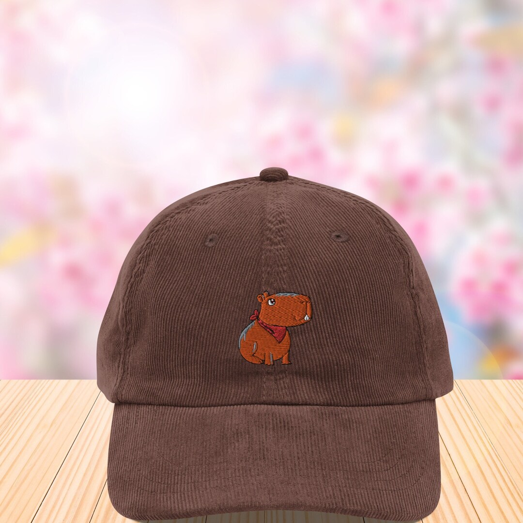 Embroidered Capybara 2026 Vintage Corduroy Hat - Etsy