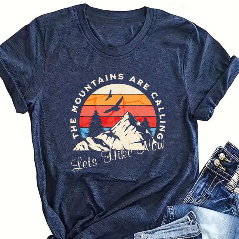 Funny Hiking T Shirt the Mountains Are Calling Shirt,camping Shirt for ...