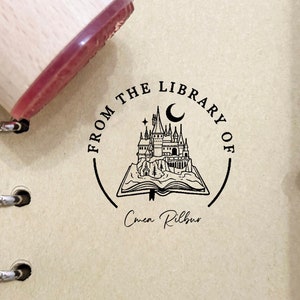 Personalized Library Stamp, Custom Book Stamp
