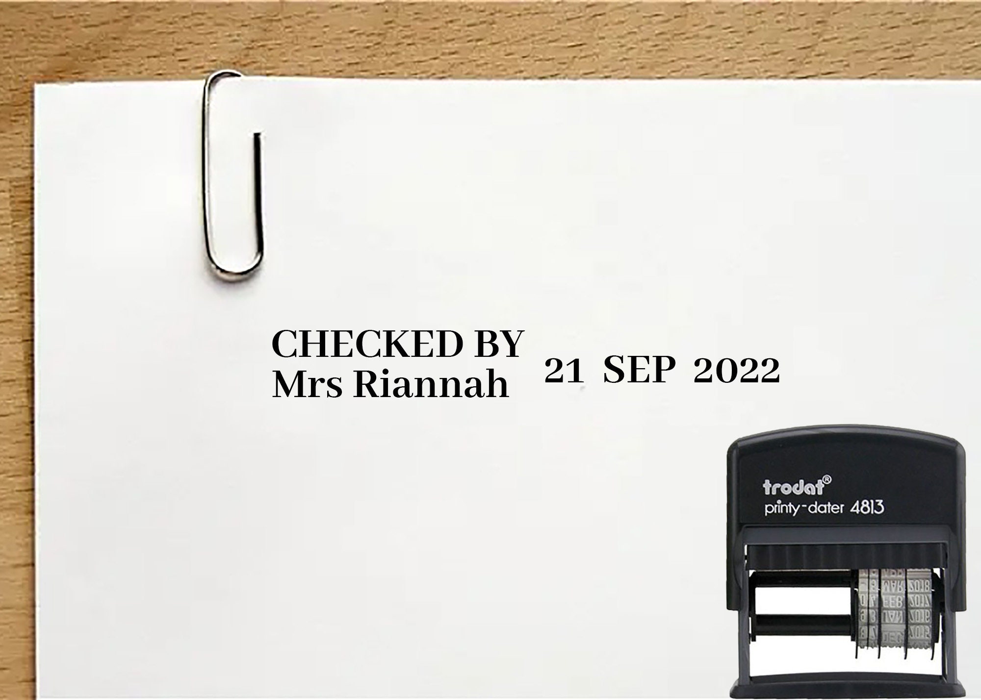 Personalized Name and Date Teacher Stamp,custom Teacher Name and Date