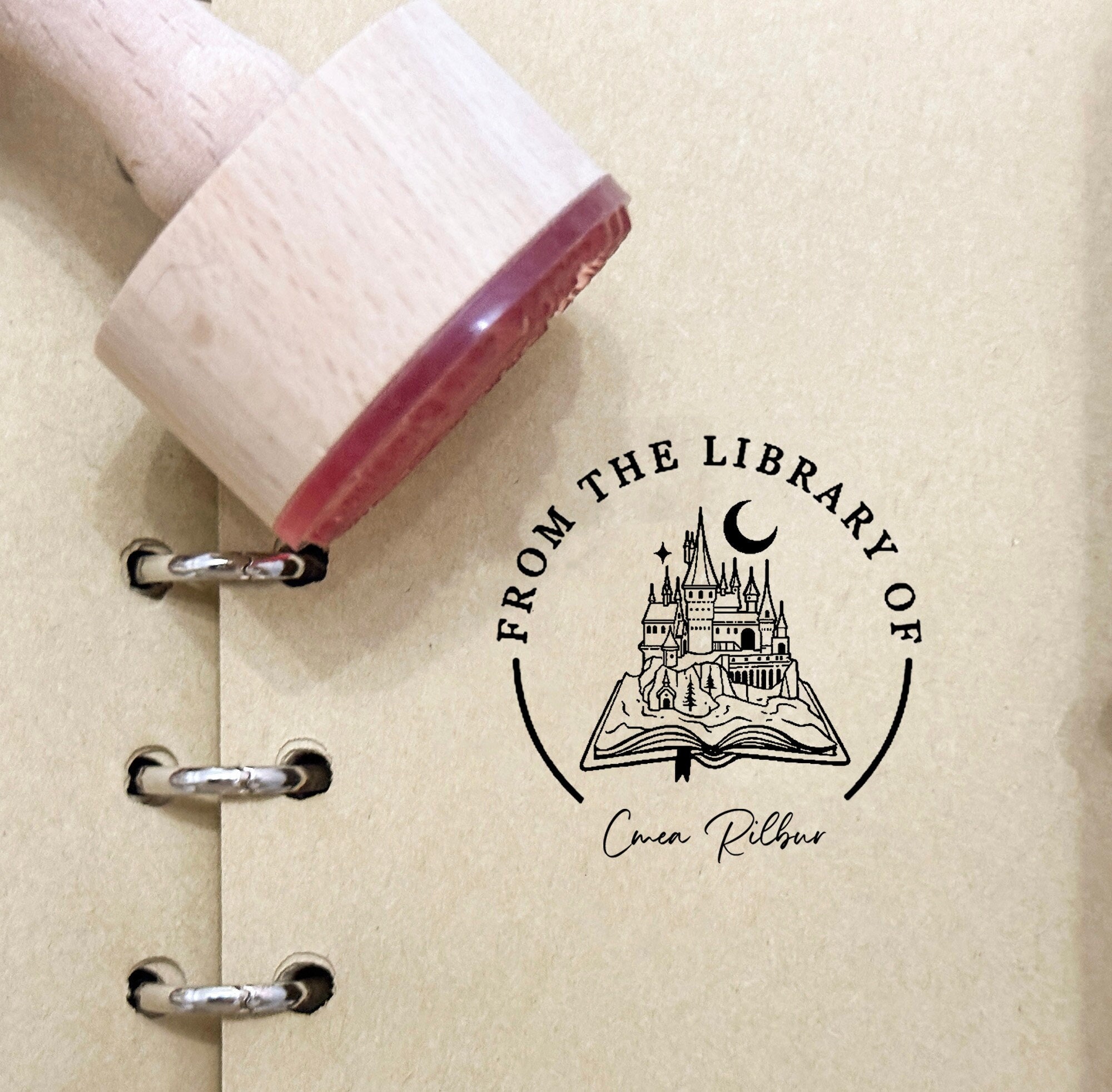 Personalised From the Library of Stamp, Eco-friendly Rubber Stamp