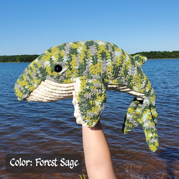 Humpback Whale Crochet Amigurumi - Oversized Jumbo Stuffed Plush